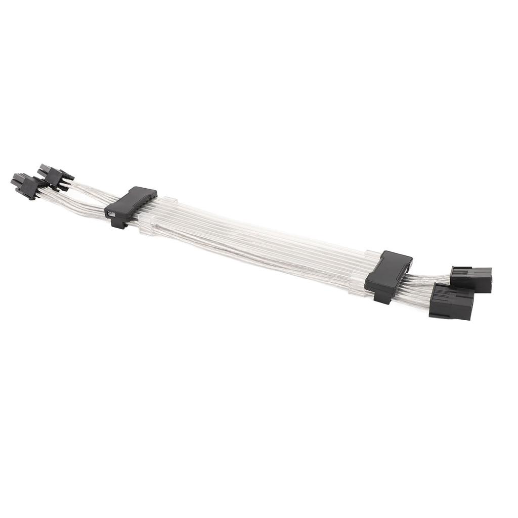 2x8PIN ARGB GPU Power Extension Cable 30cm Supports 5V 3PIN ARGB Sync 2x8PIN To 2x8PIN 4 Sided Glowing Power Extension