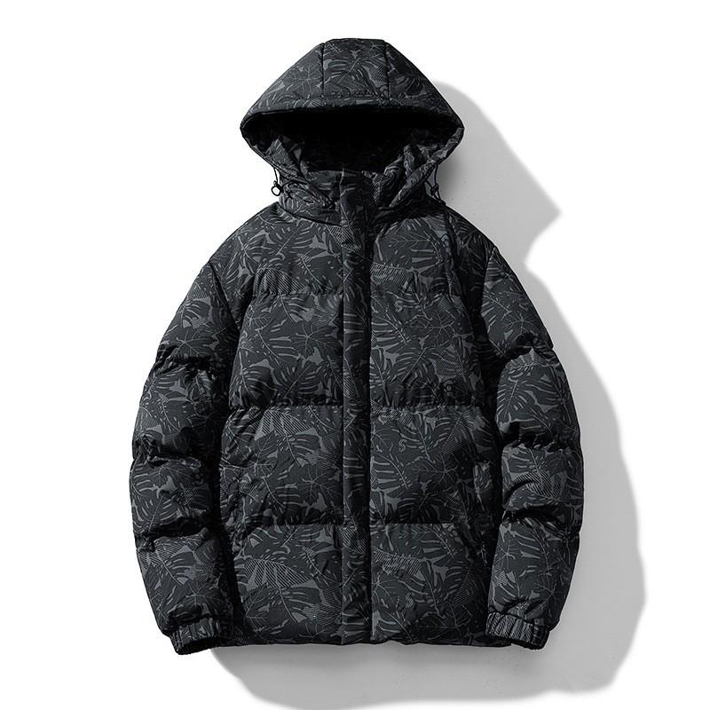 Mens Winter Hooded Thick Loose Cycling Cotton Coat Outdoor Sports Jacket