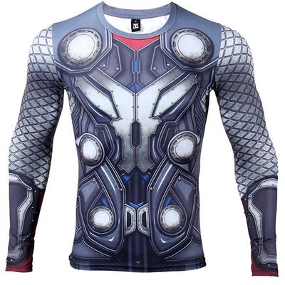 2024 Comfortable THOR 3D Printed T Shirts Men Compression Shirt Hero Cosplay Long Sleeve Tops Gym Fitness BodyBuilding Clothes