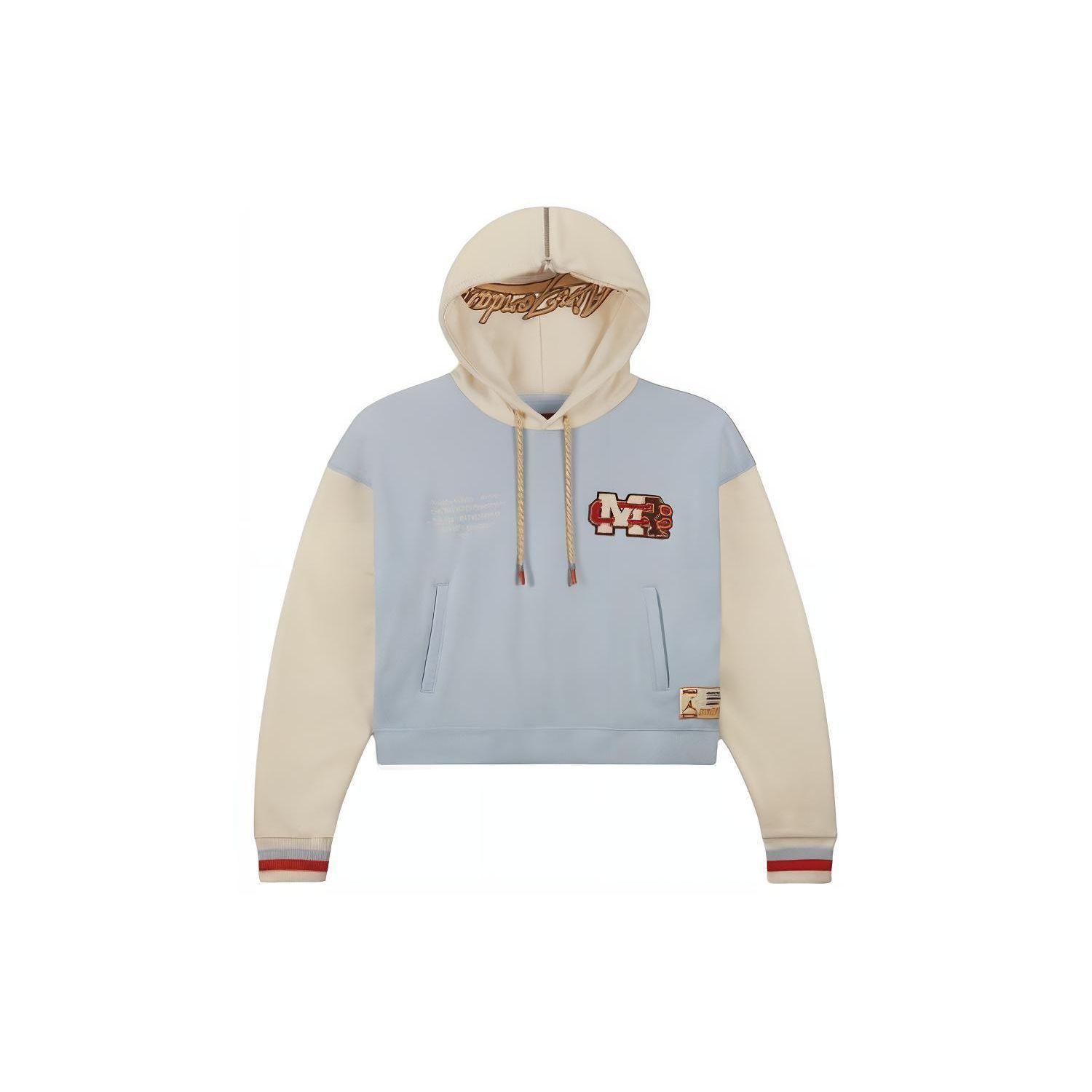 

Jordan X Maison Chateau Rouge Collaboration Лоскутная толстовка с разрезом женская толстовка с капюшоном синего цвета DJ9763-447 S