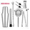 1/6/9/11pcs Boston Shaker Professional Stainless Steel Bartender Wine Cup Cocktail Mixer Martini Cocktail Shaker Bar Set 5