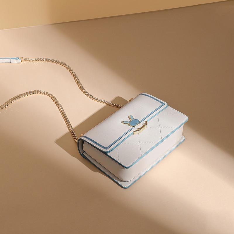 Bag New Autumn and Winter Rabbit Small Square Bag Light Luxury Leather Women's Bag Crossbody Bag Chain Shoulder Bag Luggage