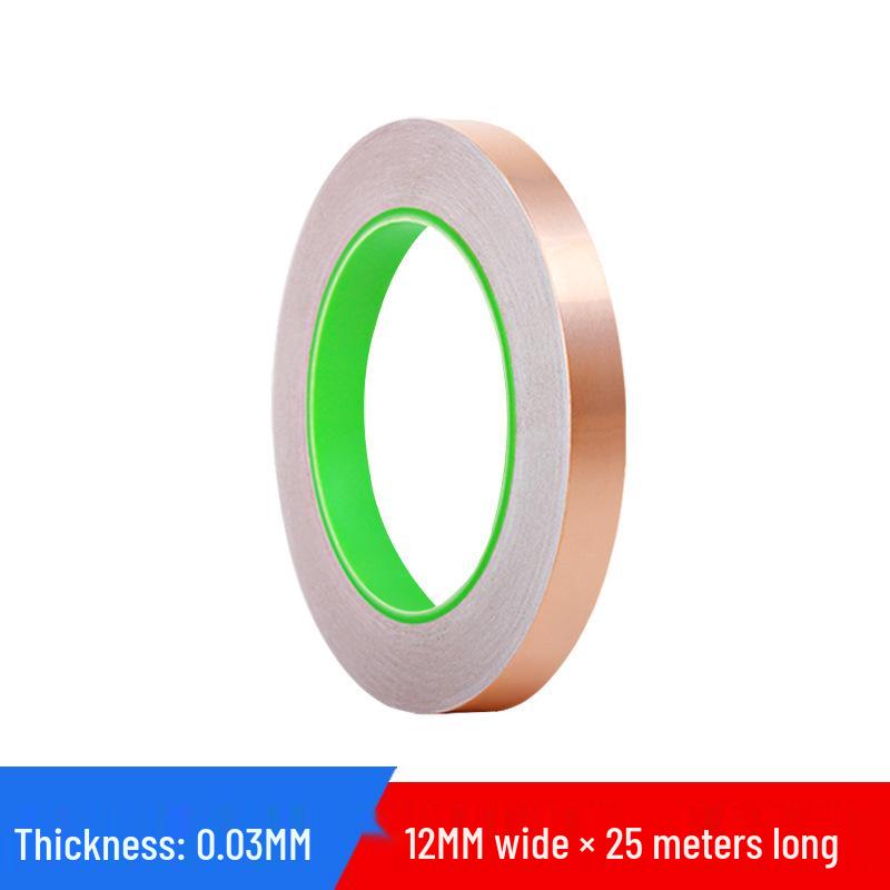 Double-Sided Conductive Copper Tape for Shielding, DIY Circuit Mods, Heat Dissipation, and Temperature Resistance