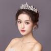 Elegant Crown Hair Accessory Shiny Princess Rhinestone Tiara Baroque Silver Floral Crown  Wedding