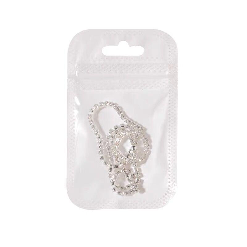 Japanese Manicure Chain Ornaments: Shiny Rhinestones, Pearls, Iridescent Claw Diamonds, Alloy Chains, Nail Accessories