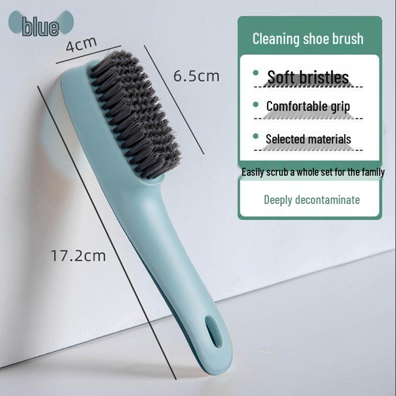 Nordic Style Soft Bristle Shoe and Laundry Brush with Long Handle - Gentle Cleaning for Shoes and Clothes