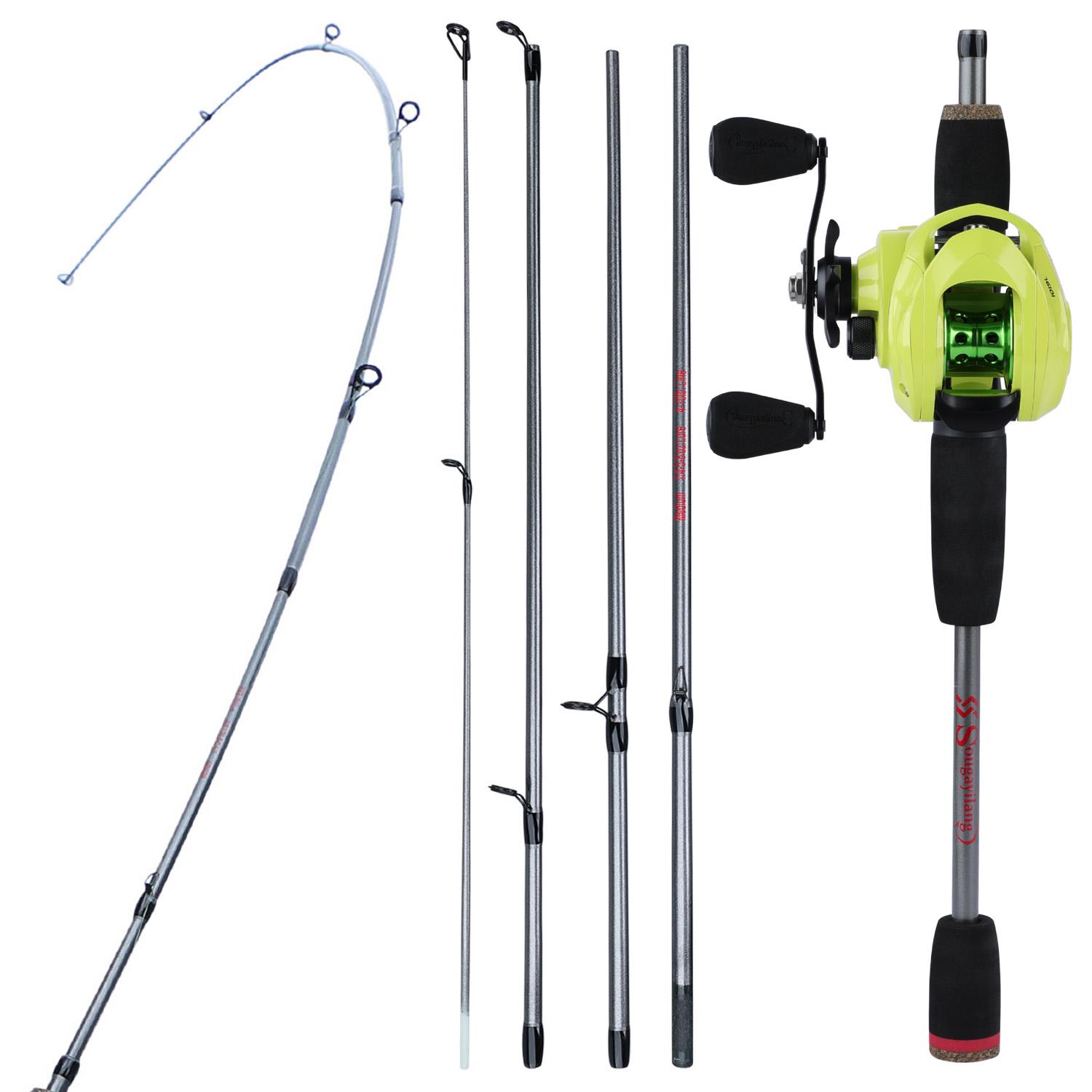 

Комбинированные катушки для кастинговой удочки с 5-секционным удилищем Baitcaster и кастинговой рыболовной катушкой 1.7m&Left handle дубильная кора