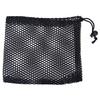 Black Nylon Mesh Drawstring Pouch Golf Balls Holder Storage Bag (M)