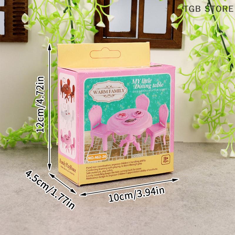 1 Takım 1:12 Oyuncak Bebek Evi Minyatür Yemek Masası Sandalyeleri Yuvarlak Masa Mobilya Oturma Odası Dekoru Oyuncak Bebek Evi Aksesuarları