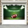 Ssailue Decor Football Party Decorations, 5x3 Ft Vinyl Banner with Football Theme for Birthday Parties, Green