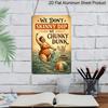 2D Flat - 1pc Vintage Beach Pool Metal Decor Sign - Retro "We Are Not Skinny Dipping We Are Chubby Swimming" Wall Decor - Pool Indoor and Outdoor