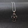 4PCS Personality Cross Necklace Set Prayer Crucifix Pendant Chain Thorn Love Necklace Set  Church