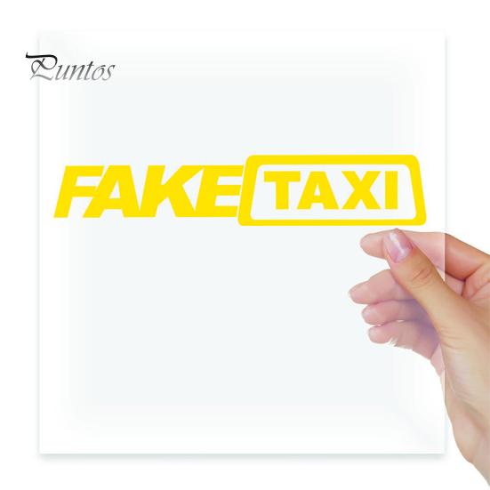 Funny Car Sticker FAKE TAXI Drifting Fake Taxi Sign Race Auto Vehicle Decal Decoration