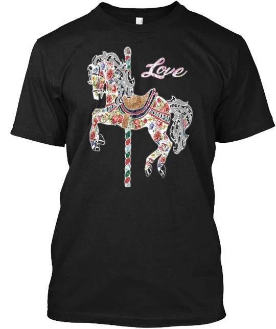

Beautiful Carousel Horse Quilt Style Art TTshirt Made in the USA Size S to 5XL 4XL