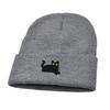 Cute Knit Beanies Embroidery Knit Cap Casual Embroidered Cat Knitted Hat  Winter