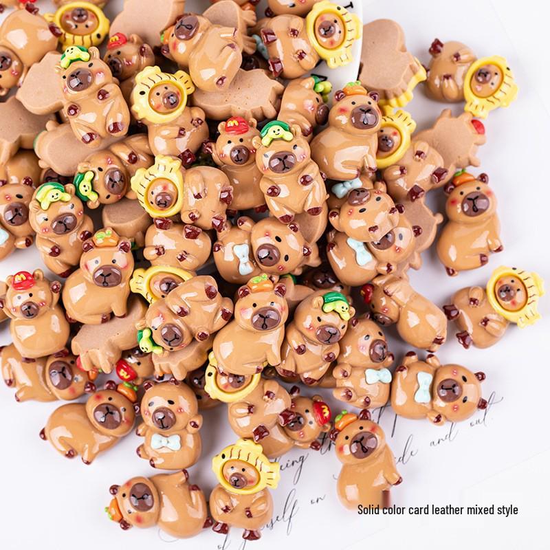 Resin Capybara DIY Phone Case Patches & Kids' Hair Accessories Charms