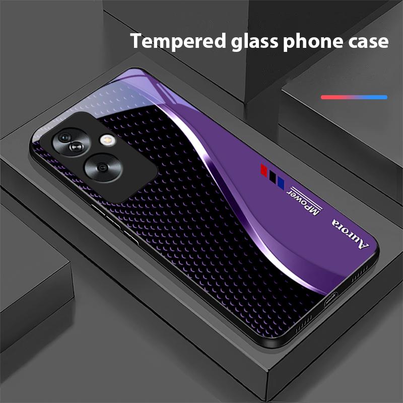 

Креативный изогнутый двойной для Oppo A79 5G 58 78 74 60 4G Reno 11F Realme GT 6 11 Note 50 10 C55 X2 Закаленное стекло Черный чехол для телефона For OPPO A60 4G