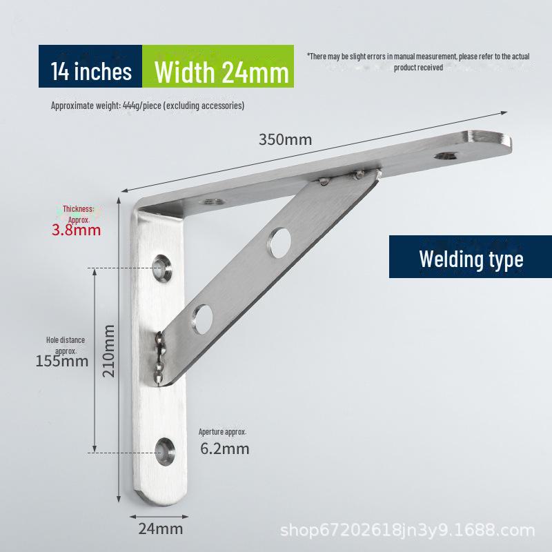 Stainless Steel Wall-Mounted Tripod Bracket for Load-Bearing Support