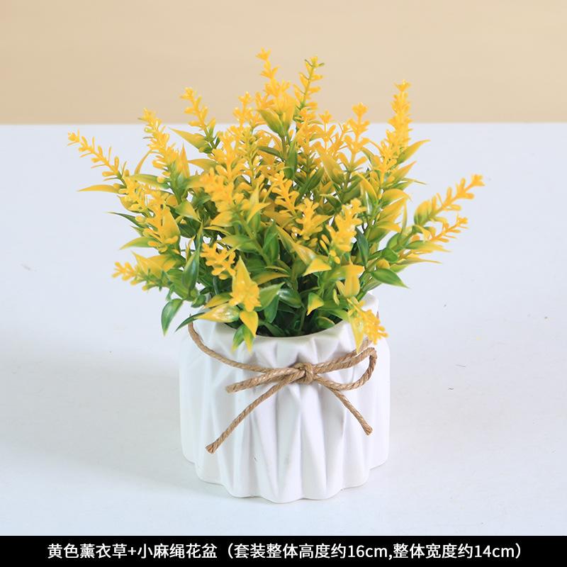 Simulated Potted Plants, Plastic False Flower Ornaments, Artificial Plants Bonsai Dining Table Decorations, Photography Props