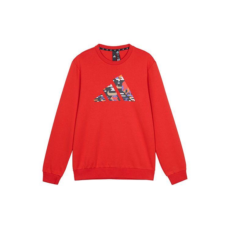 Adidas CNY Series Gfx Swt Logo Print Pullover Sweatshirt Men Tops Light-Crimson GP1838