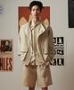 Beyond Closet [Collection Line] Luxe Texture Light Fabric Blouson Beige