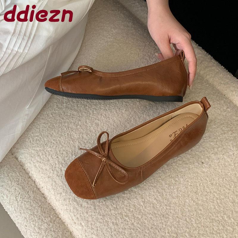 Fashion Footwear With Height Increasing Women Flats Slip On Shoes 2025 New Female Butterfly-Knot Fashion Shallow Ladies Flats With Shoes