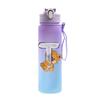 Cartoon Letter Printed Lovely A-Z 750ml Water Bottle Large Capacity Drinking Cup Portable Outdoor Sports Water Cup Children Gift