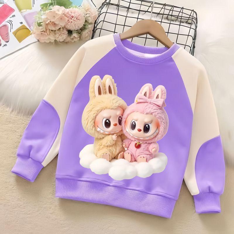 Dětská volná roztomilá mikina s patchworkem, módní kabát s dlouhým rukávem pro chlapce a dívky na jaro a podzim