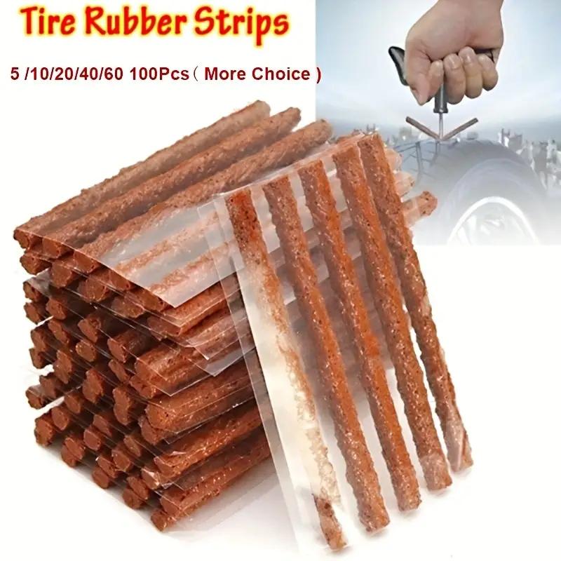 100pcs Car Tire Repair Strip Motorcycle Tubeless Tyre Wheels Puncture Plug Seal Tape Repair Tools Car Vacuum Tire Rubber Strip