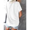 European Size Short-Sleeved Round-Neck T-Shirt with Watercolor Dragonfly Ink Stains And Prints