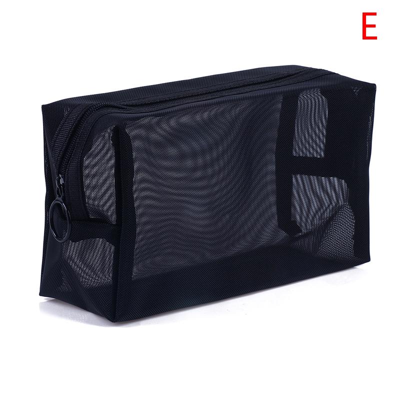 Portable Mesh Transparent Cosmetic Bag Makeup Case Women Travel Zipper Make Up Organizer Wash Toiletry Beauty Storage Bag Pouch
