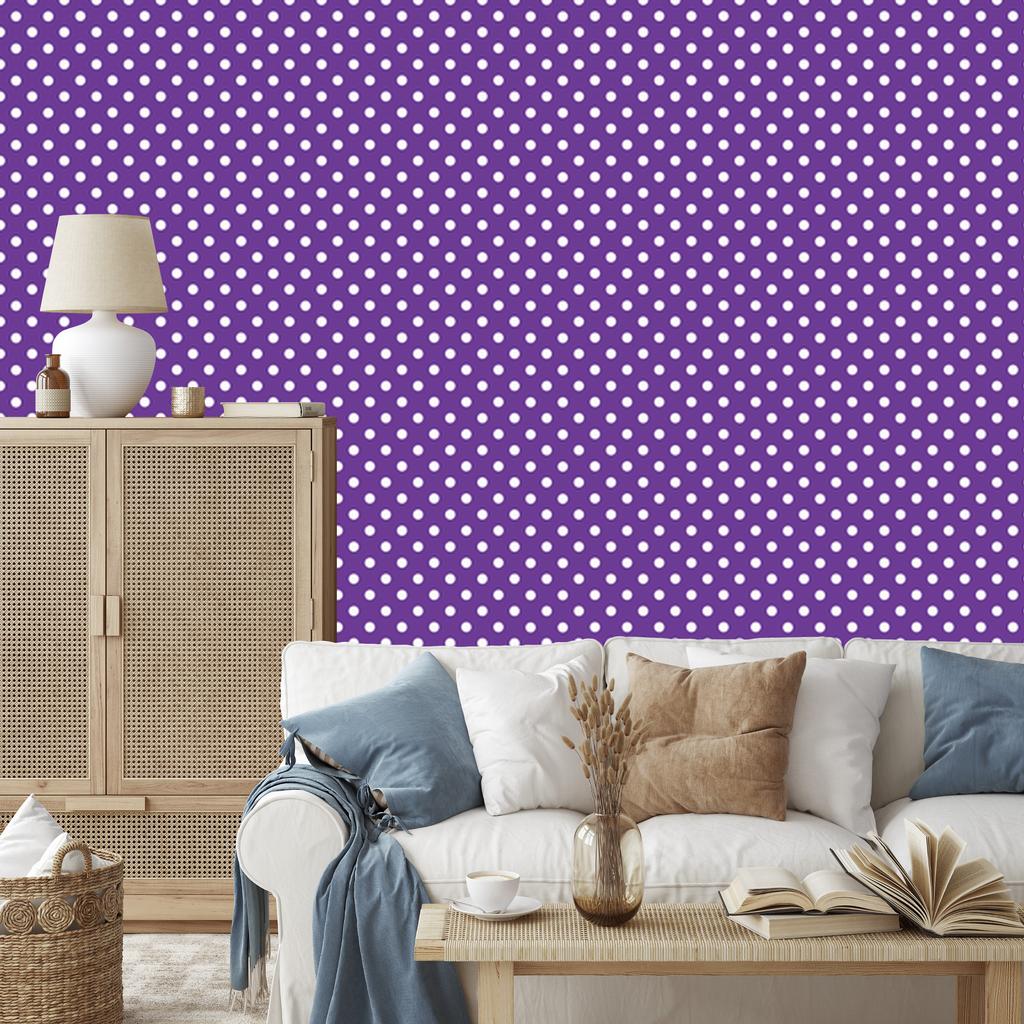 Wallpaper Dots purple, bottom purple for Living Room and Bedroom 50x1000