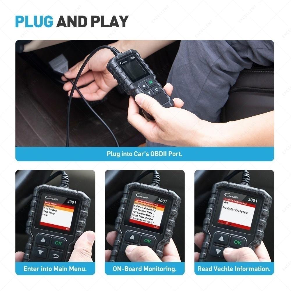 Launch CR3001 OBD2 Auto Car Diagnostic Scanner Tool Car Automotive