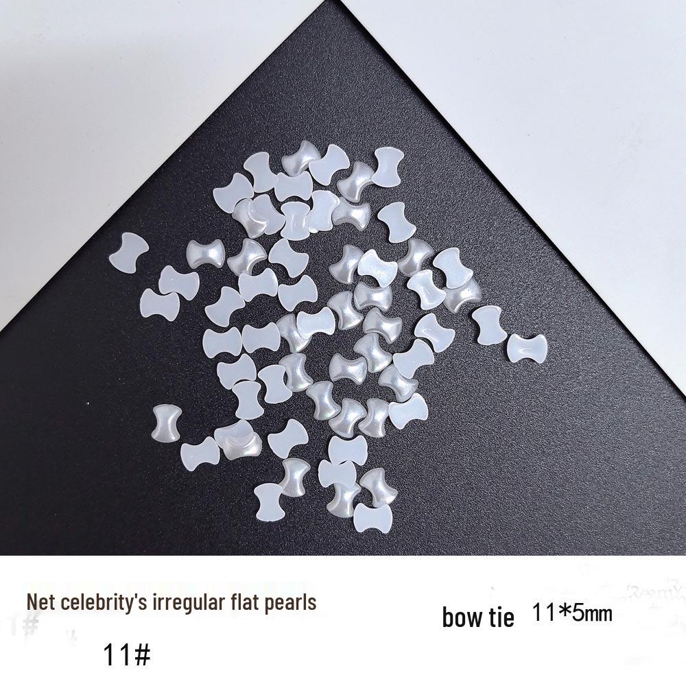 Mini Nail Art Pearls: Irregular Heart, Water Drop, Moon Flat Back Rhinestones for DIY Handmade Nail Jewelry