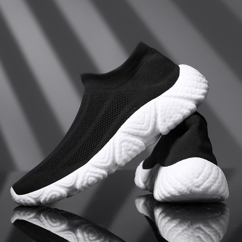Summer new large size fly-woven socks sneakers, breathable lazy overshoes casual shoes