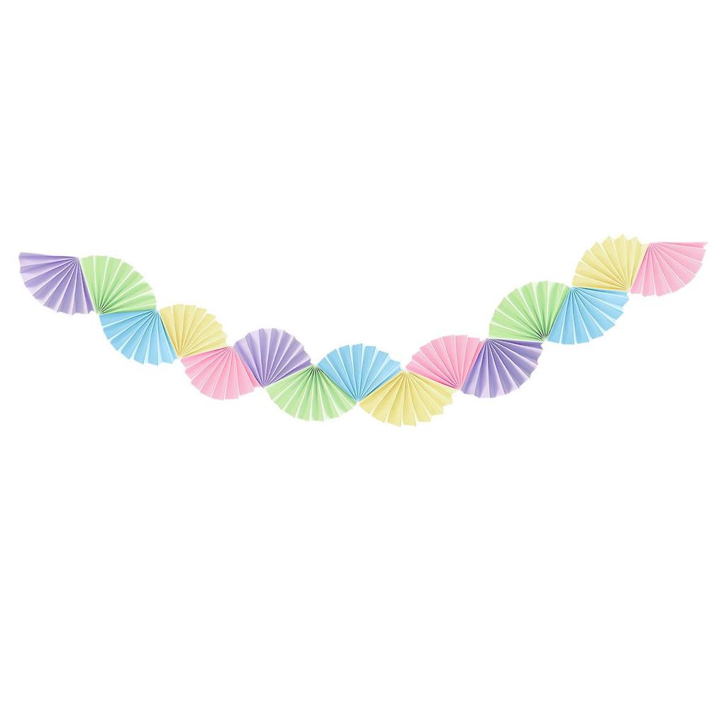 Birthday Party Fan-shaped Paper Decorations: Hanging Ornaments and Pull Flags