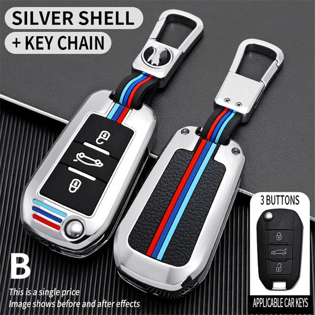 Pouzdro na klíče od auta pro Peugeot 207 3008 208 308 2008 307 508 5008 407 301 206 Kryt Citroen C1 C2 C3 C4 Grand Picasso C5 Ds 3 5