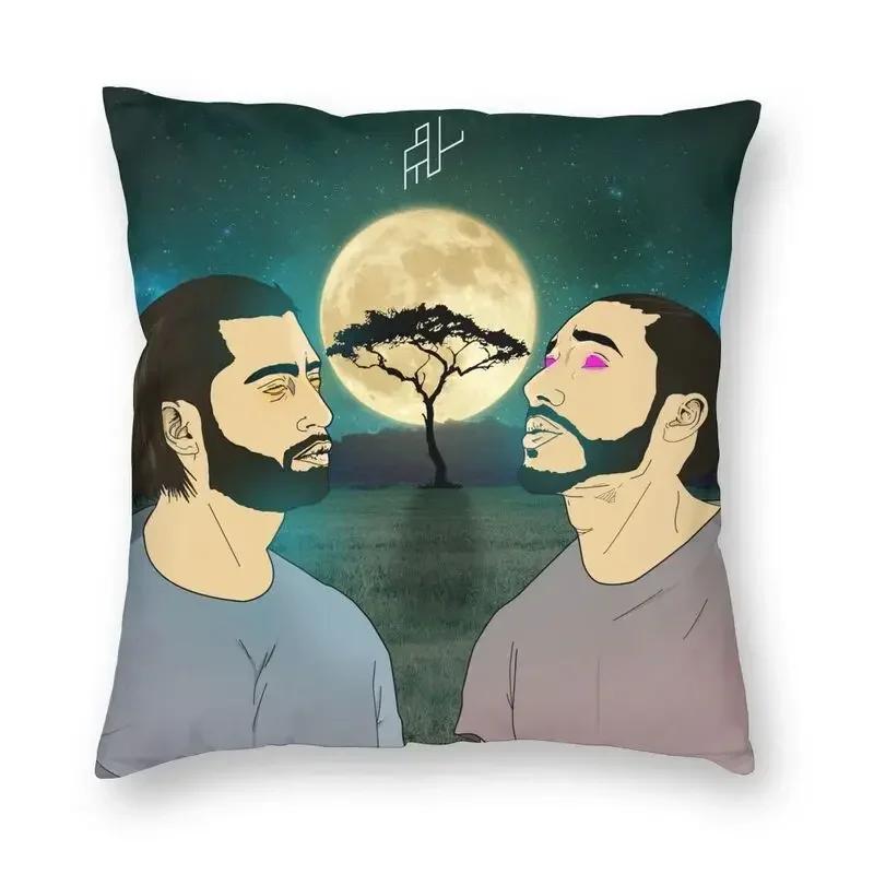 Throw Pillow Case Decoration Square French Rapper Mushic Cushion Cover  Pillowcover for Sofa Soft