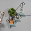 Wandmontiertes Treppenhaus Wohnzimmer im amerikanischen Stil Blumenständer Schmiedeeisen Aufbewahrungsregal Wandmontierter Pflanzkasten Puppenregal Haken