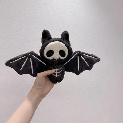 Kawaii Plüschschädel Fledermaus Schlüsselanhänger Cartoon Stoffpuppe Spielzeug Tasche Anhänger Rucksack Hängende Dekoration Halloween Geschenke