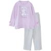 [Kaitaku Family] Sanrio Characters Kuromi Kids Pajamas Loungewear Long Sleeve 100% Cotton Spring/Autumn (130cm, Purple (Kuromi))
