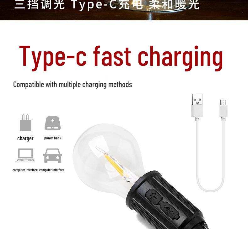 Best-Selling Solar Rechargeable Camping Light - Portable Spherical Tent Bulb