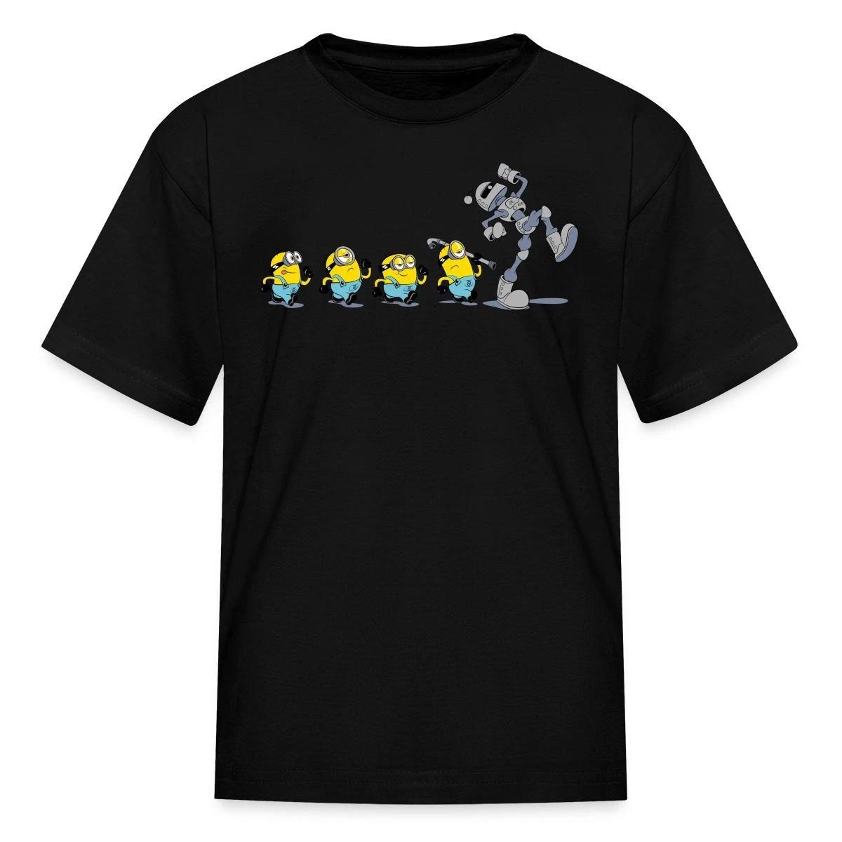 Minions Marching With A Robot Kid s T-Shirt XXXL