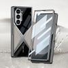 For Samsung Galaxy Z Fold 7 Case Luxury Business Leather Grain Plating360° Full Coverage Cover For Galaxy Fold7 Shockproof Funda