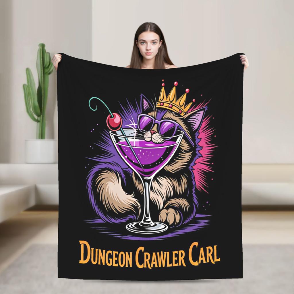 Dungeon Crawler Carl Blankets Soft Fluffy Plush Throw Blanket For Couch Bed Airplane Travel Flannel Bedspread Bed Cover