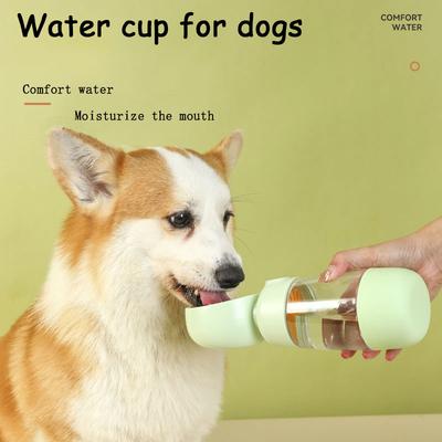 1PCS 2 In 1 Portable Dog Water Bottle Pet Water Cup Dogs Cats Outdoor Walking Drinking Bowls Pet Feeder Pet Supplies
