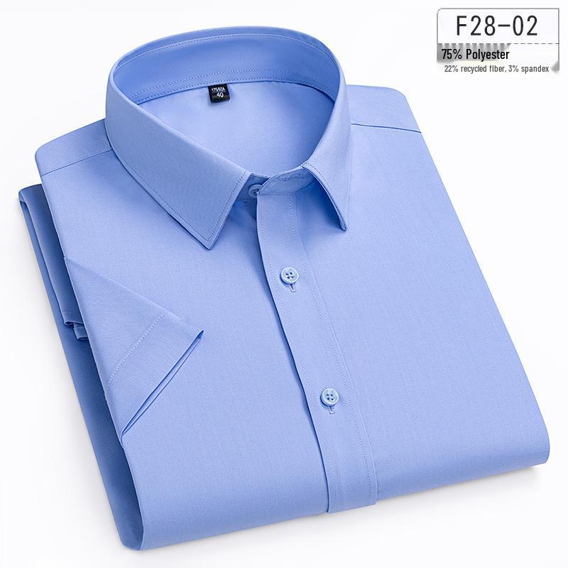 Men's Non-Iron Striped Shirt - Anti-Wrinkle, Short & Long Sleeve, Casual & Professional Wear
