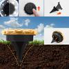 4 Pièces Lumières Solaires de Sol Éclairage Paysager pour Texture Diamant Encastrables Jardin Cour Chemin