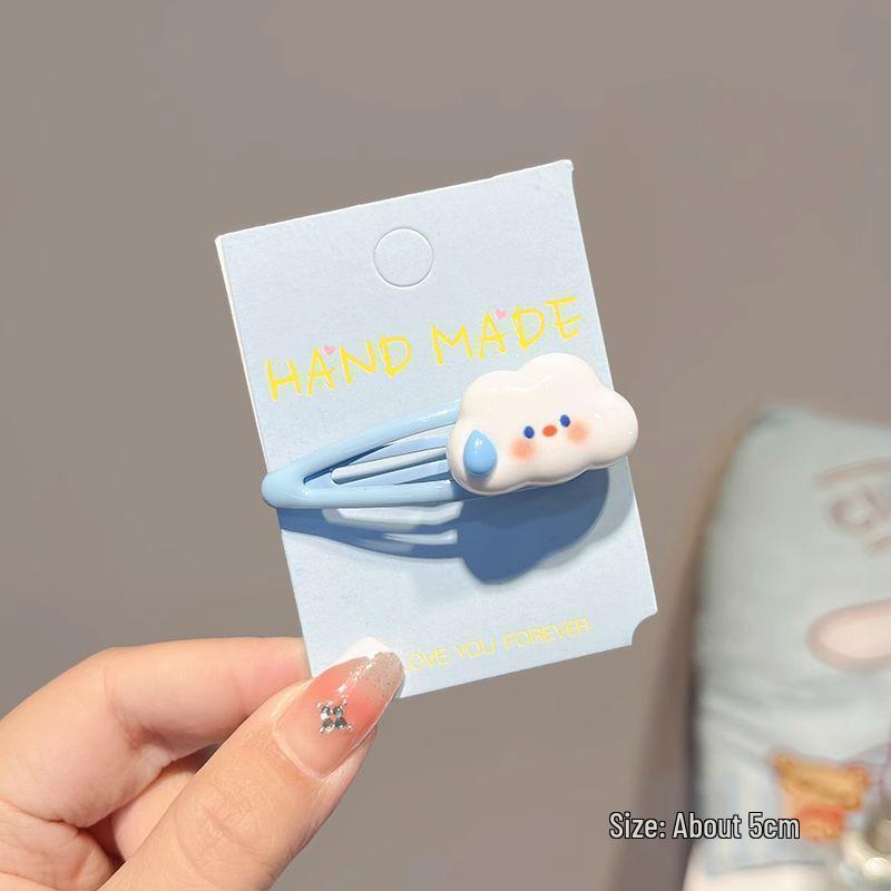 

Розовая заколка для волос «Дофамин»: Бесшовная круглая заколка Y2K - Милая маленькая боковая заколка для челки для женщин