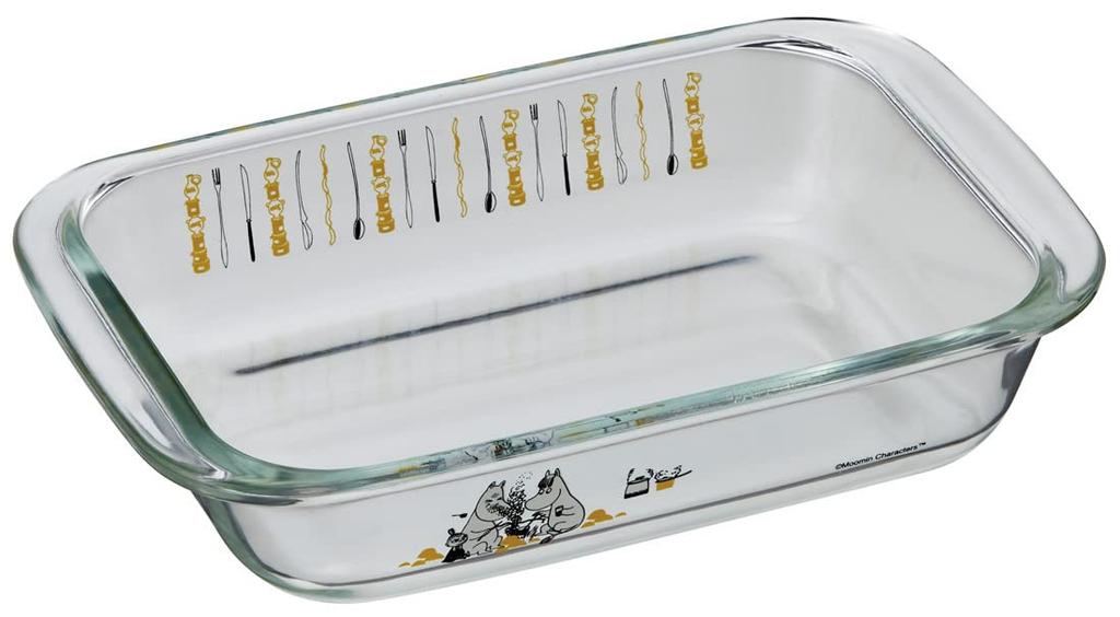 Skater Moomin Kitchen Heat-Resistant Glass Dish, Oven-Safe, 700ml, GCD1-A